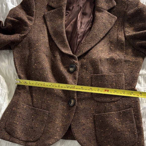 Women's Vintage Brown Sunny Choi Tweed Blazer Made in Canada - Picture 9 of 11